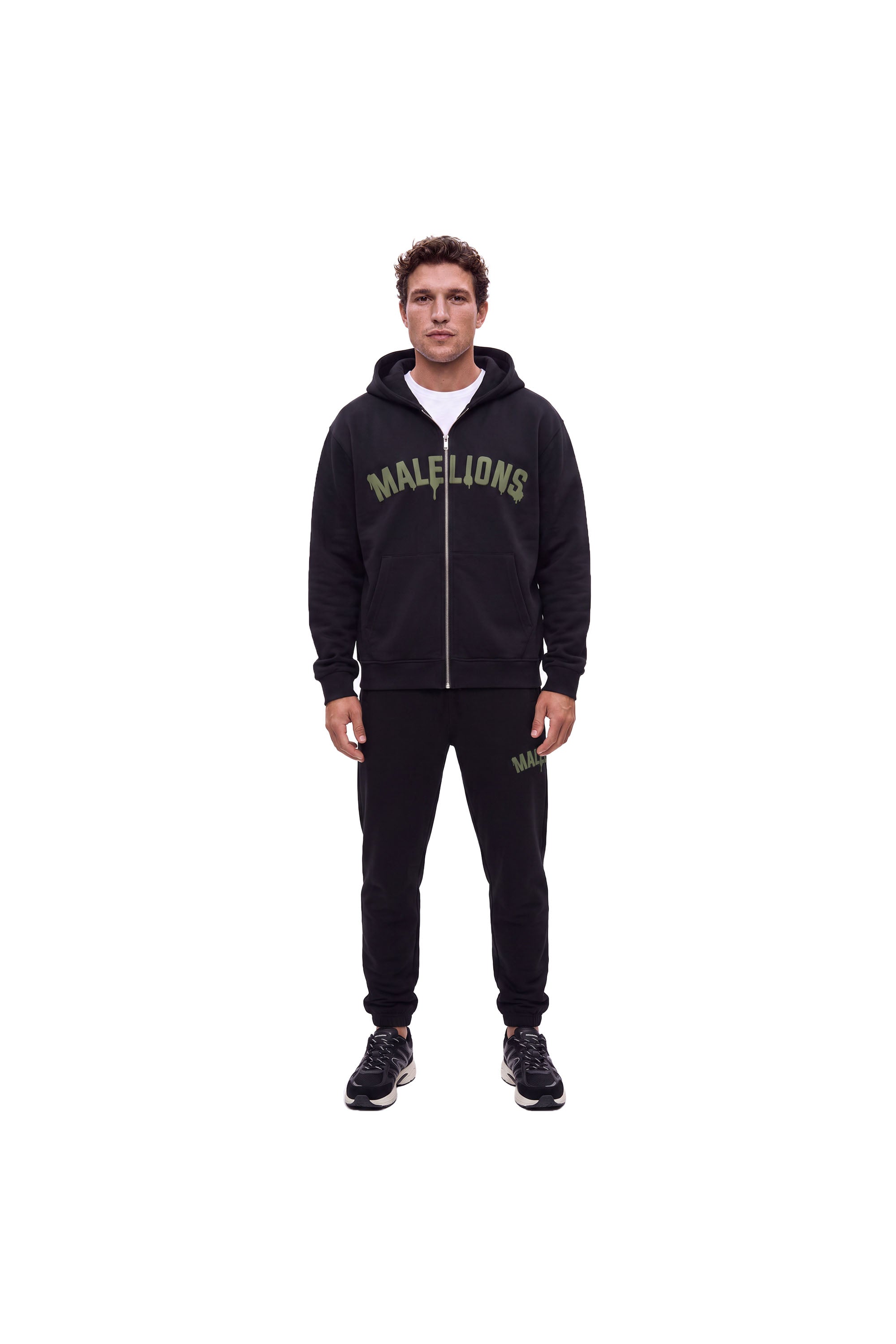 Malelions Men Society Club Zip Hoodie | Black