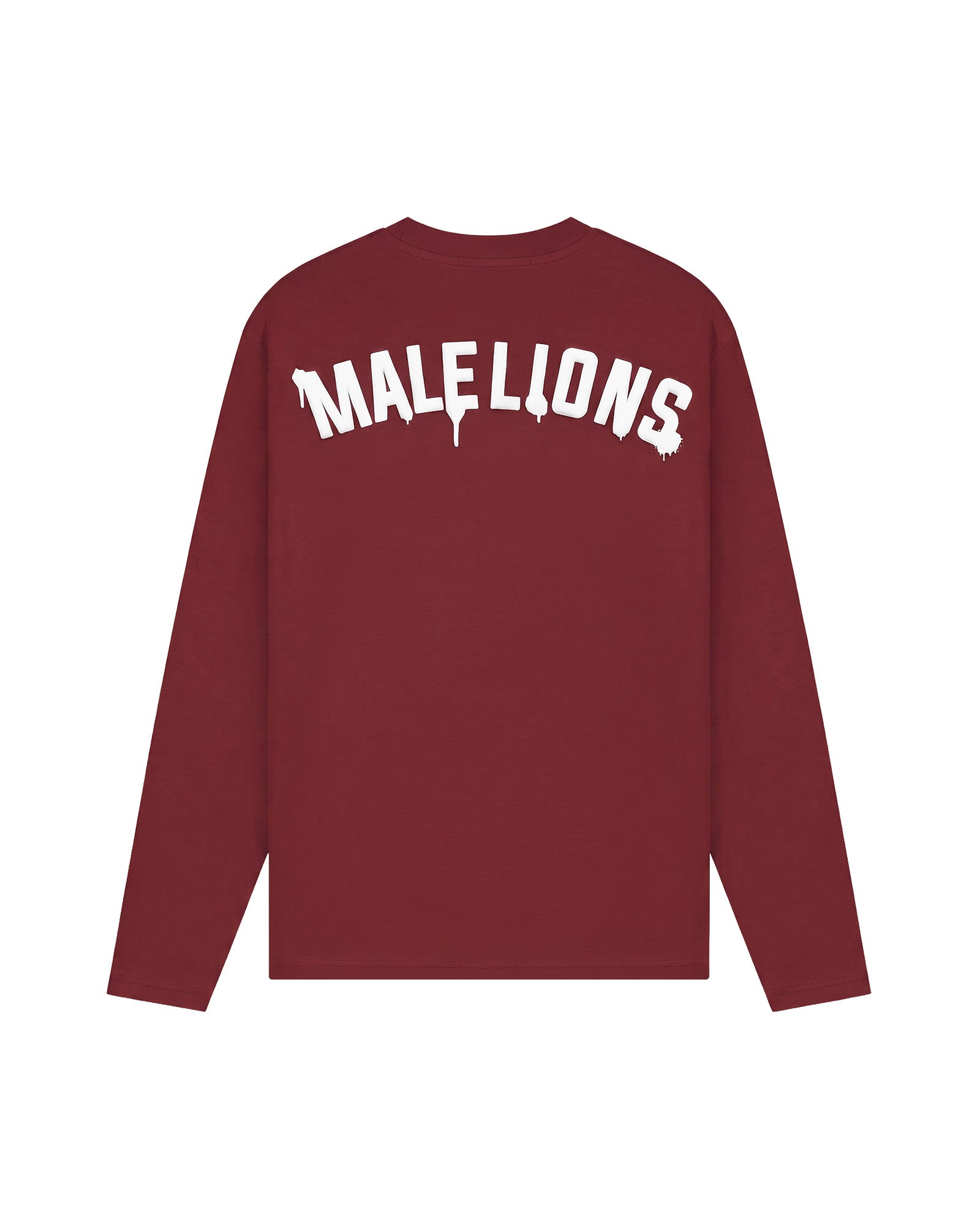 Malelions Men Society Club Longsleeve T-Shirt | Burgundy