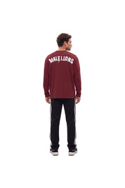 Malelions Men Society Club Longsleeve T-Shirt | Burgundy