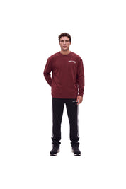 Malelions Men Society Club Longsleeve T-Shirt | Burgundy