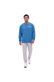 Malelions Men Society Club Longsleeve T-Shirt | Electric Blue