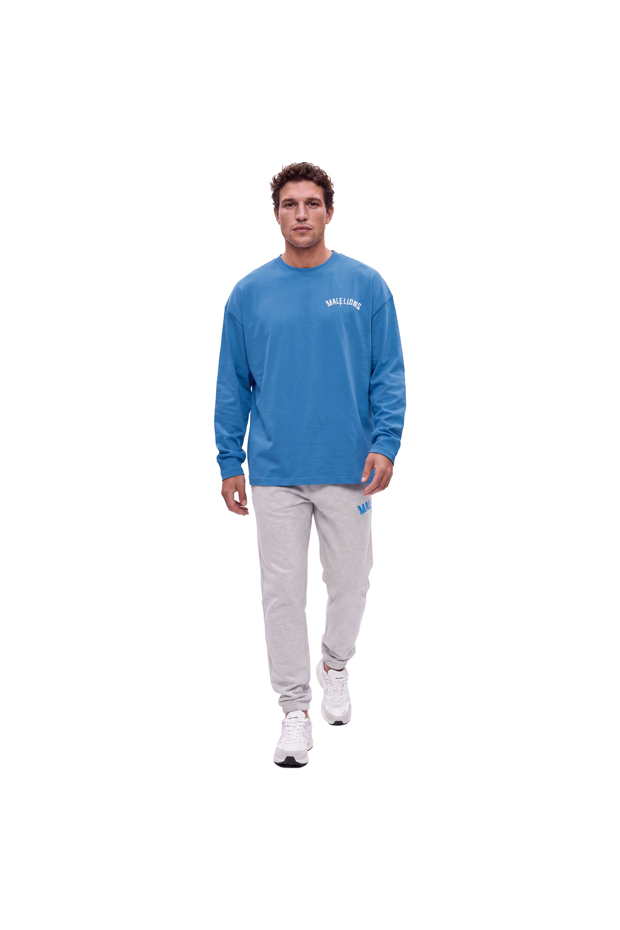 Malelions Men Society Club Longsleeve T-Shirt | Electric Blue