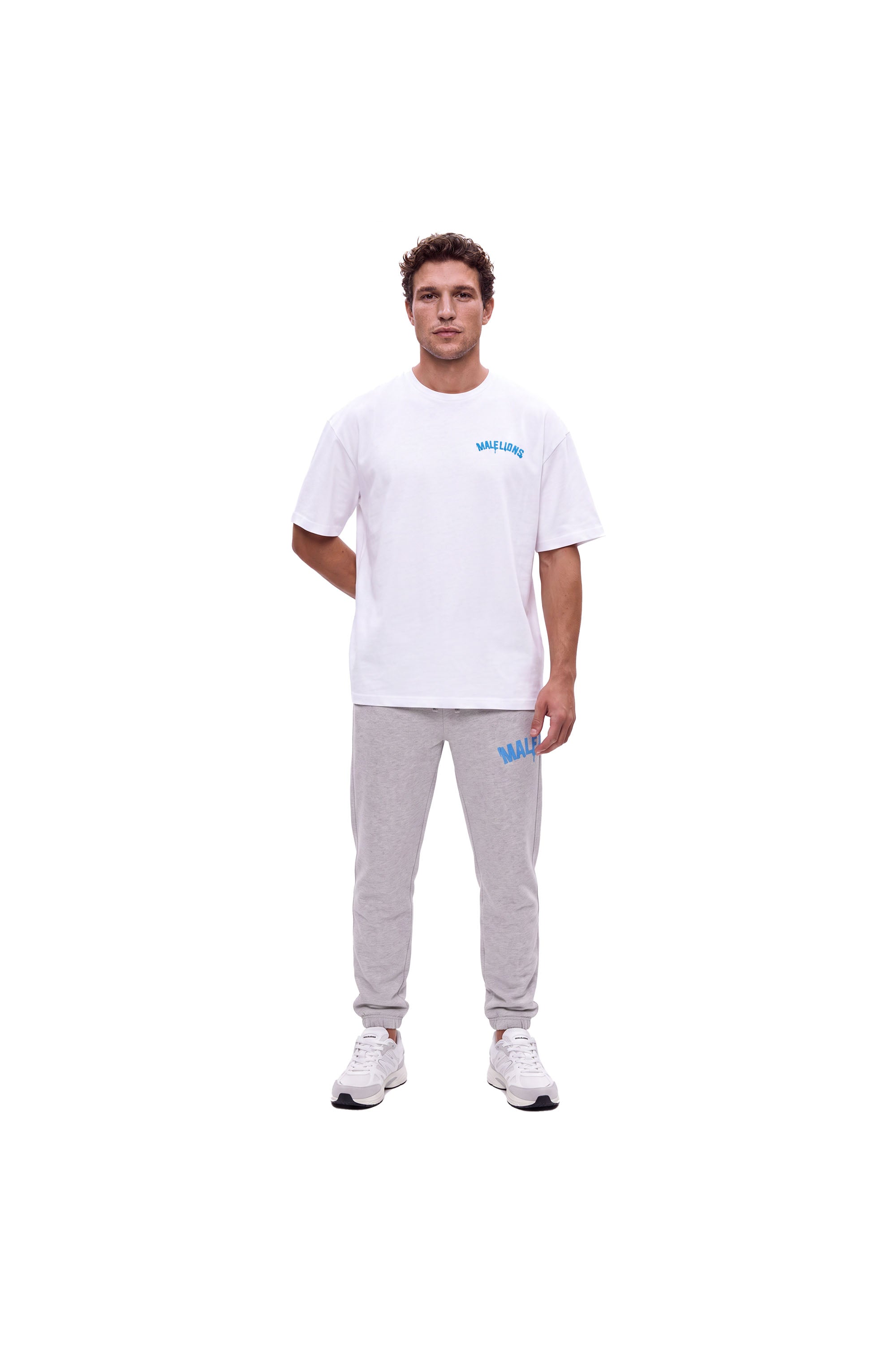 Malelions Men Society Club Sweatpants | Grey Melange