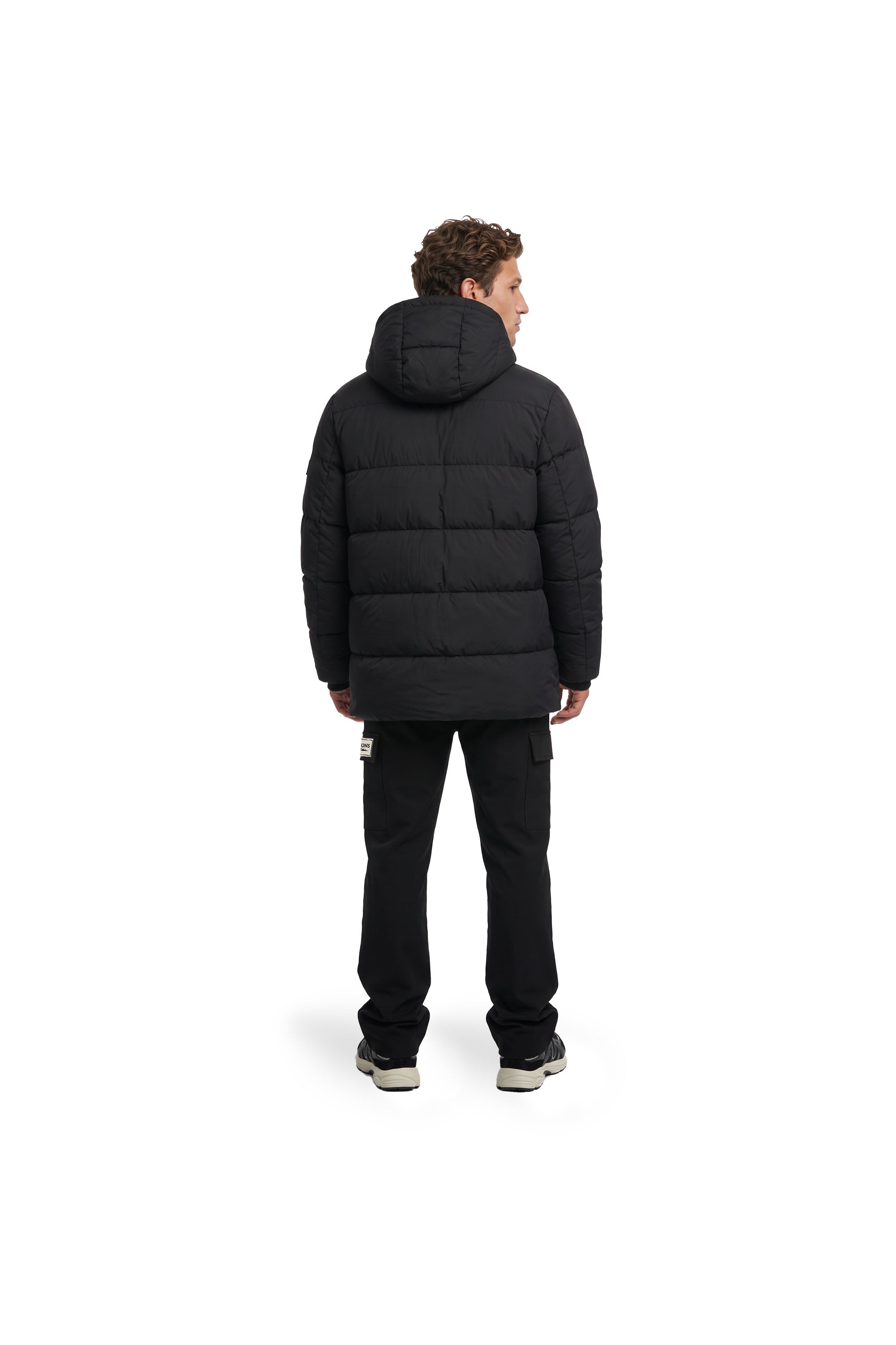 Malelions Men Padded Parka Jacket | Black