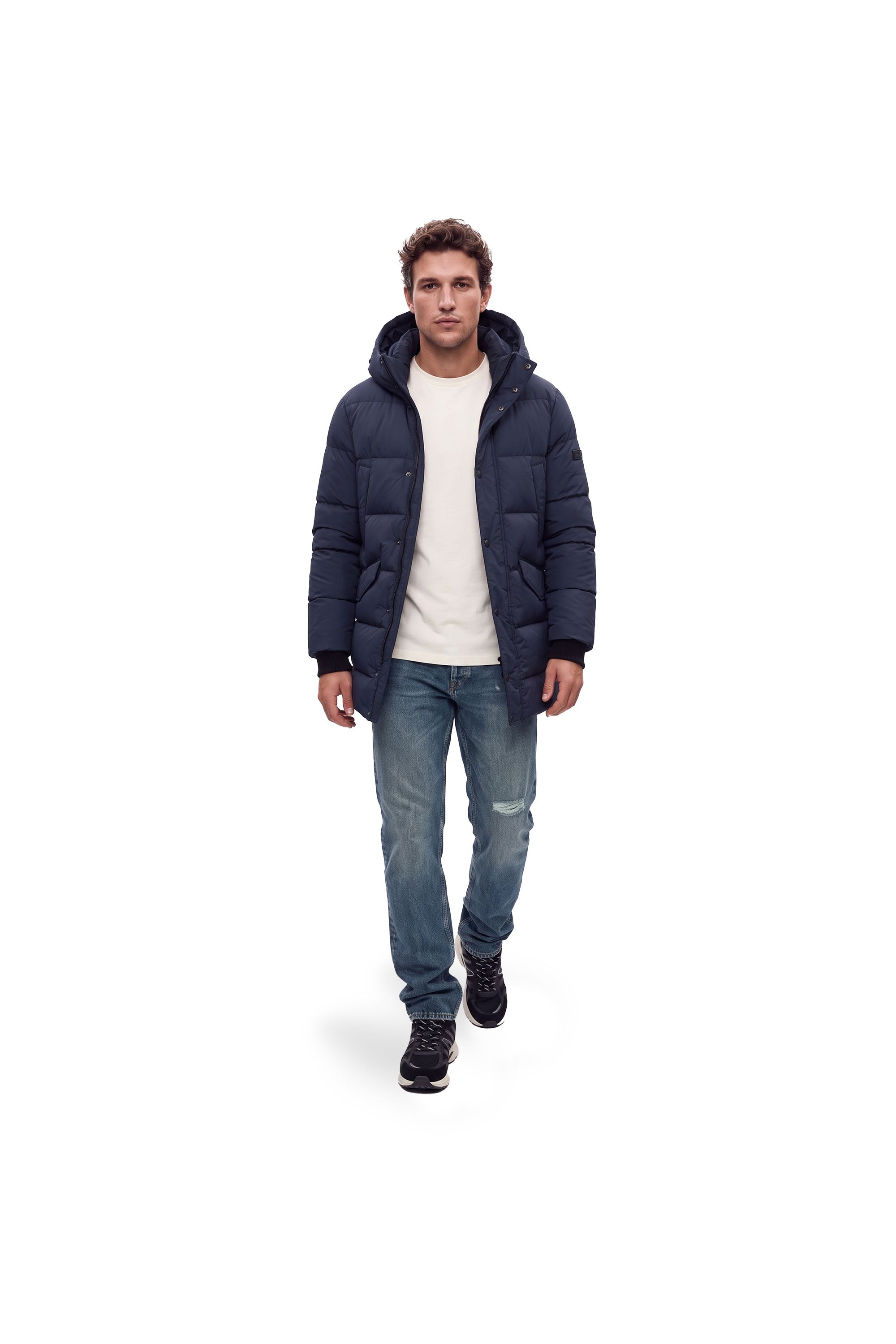 Malelions Men Padded Parka Jacket | Navy