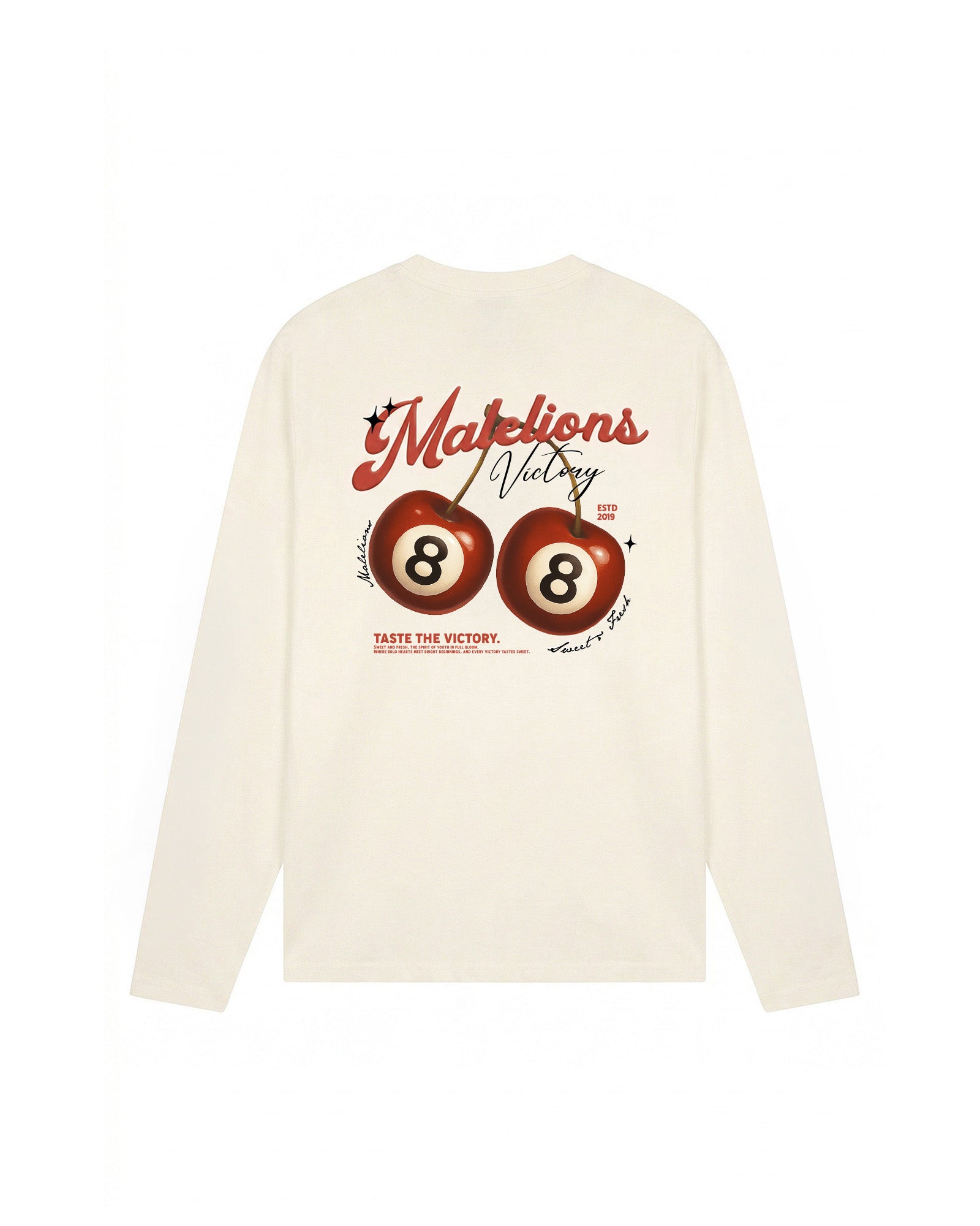 Malelions Men Victory Taste Longsleeve T-Shirt | Off-White