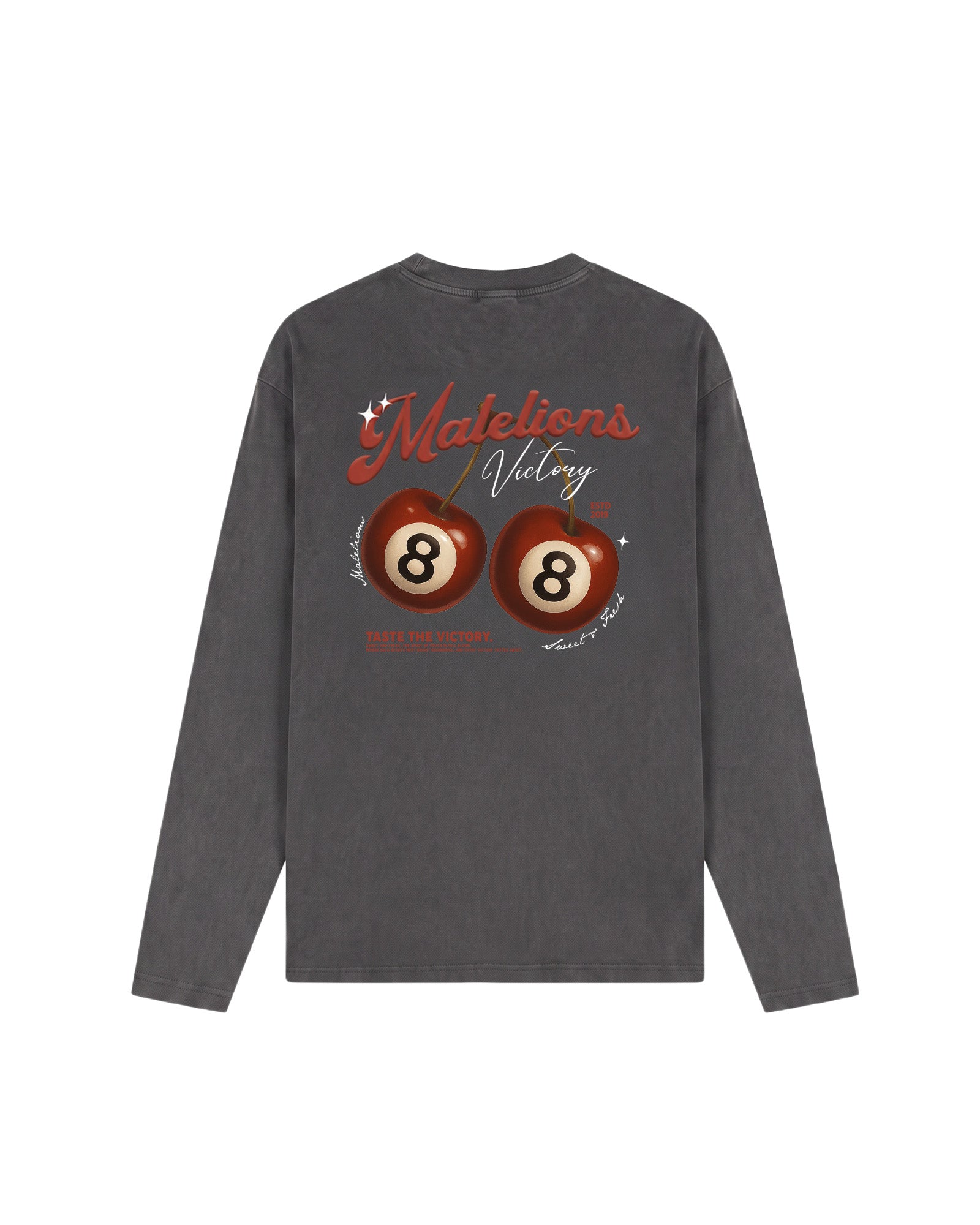 Malelions Men Victory Taste Longsleeve T-Shirt | Acid Wash