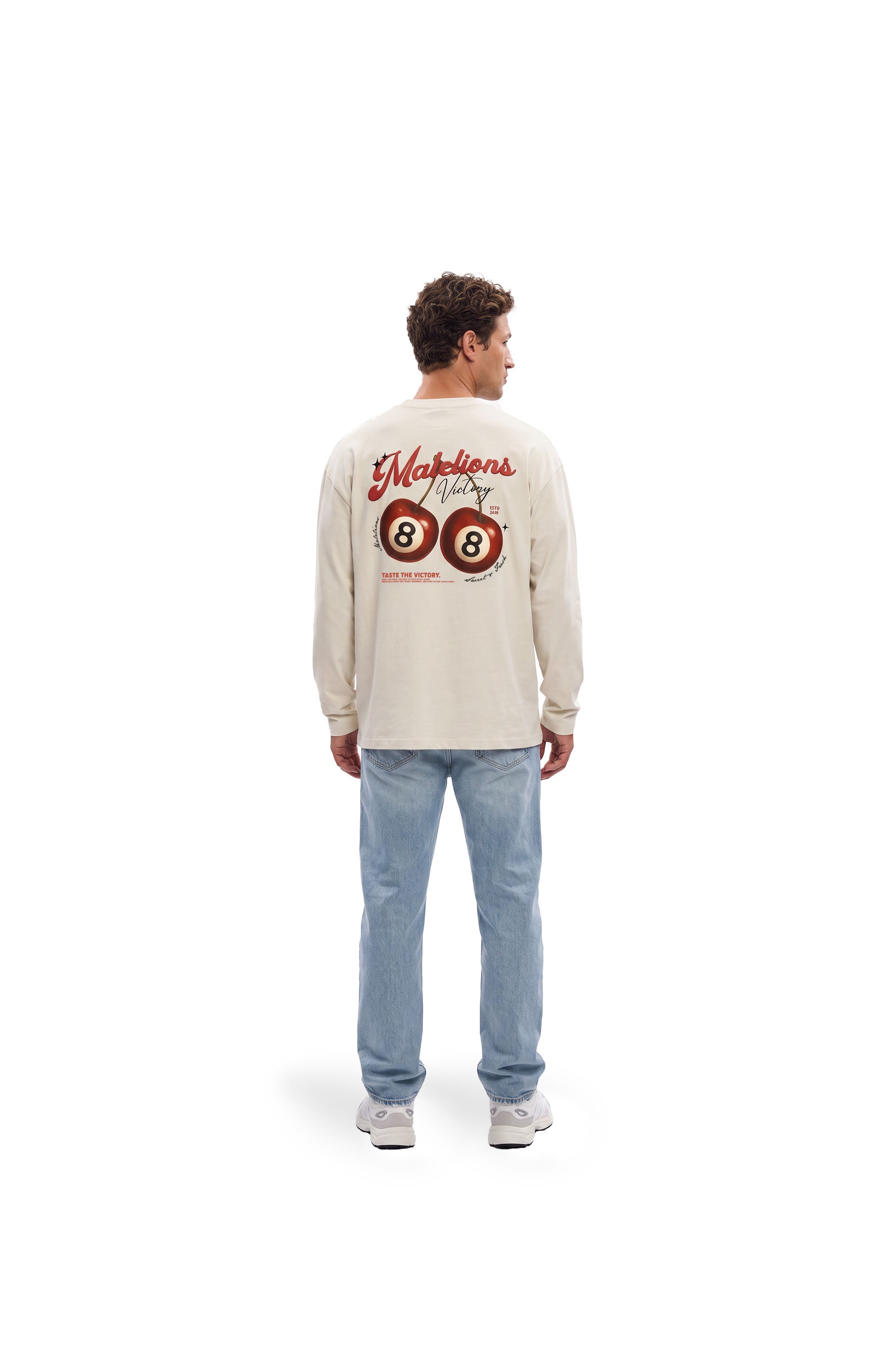 Malelions Men Victory Taste Longsleeve T-Shirt | Off-White