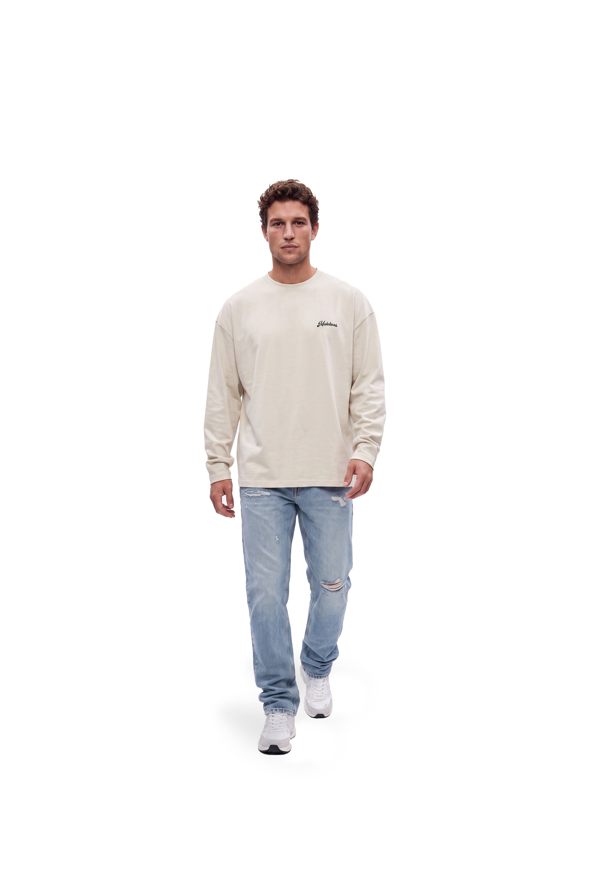 Malelions Men Victory Taste Longsleeve T-Shirt | Off-White