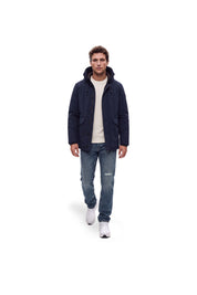 Malelions Men Casual Parka Jacket | Navy