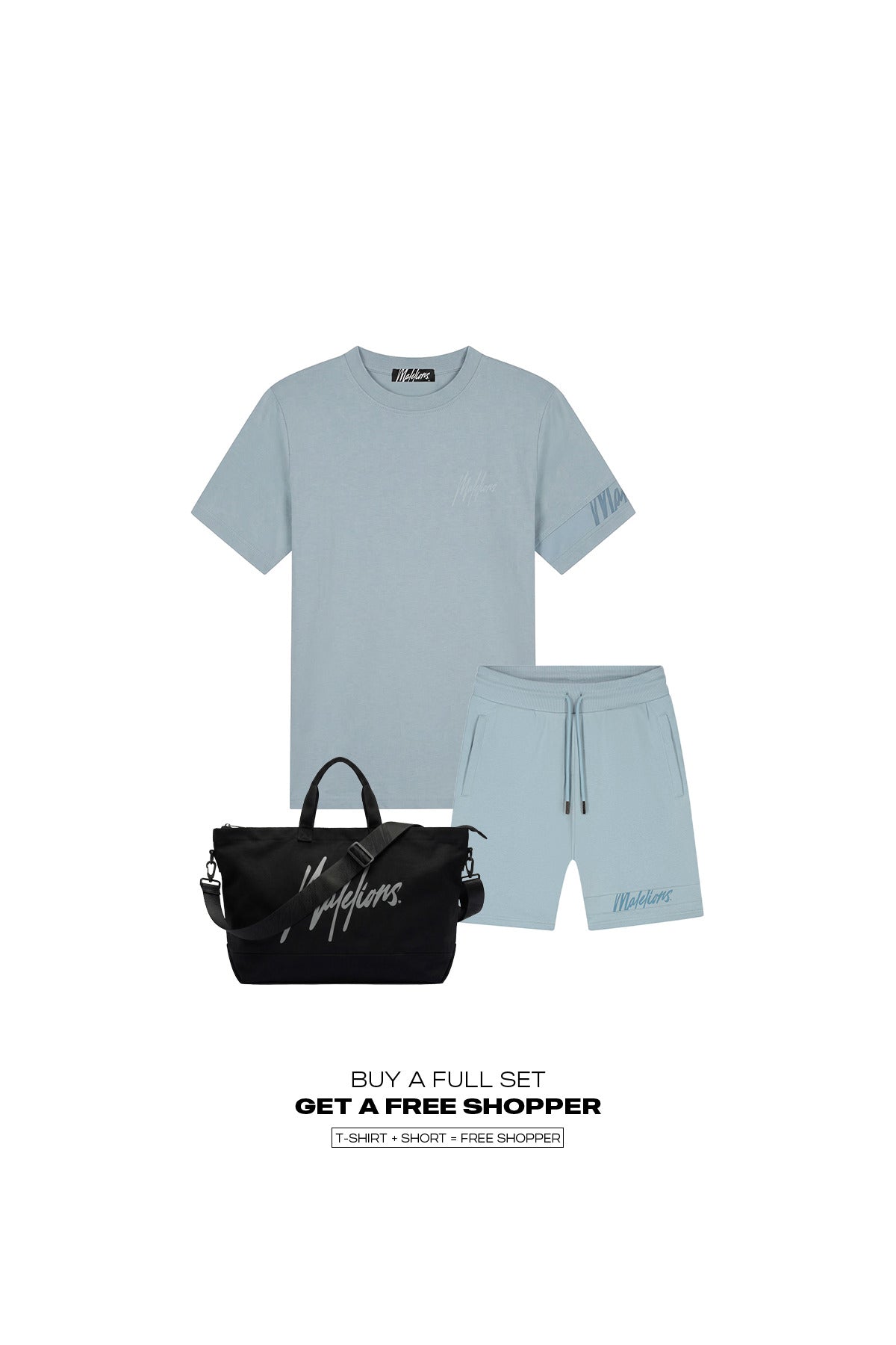 Malelions Men Captain T-Shirt | Ice Blue