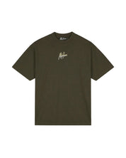 Malelions Men Oversized Split T-Shirt | Vintage Green