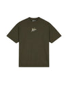  Malelions Men Oversized Split T-Shirt | Vintage Green