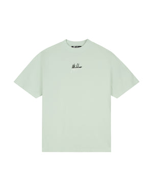 Malelions Men Oversized Split T-Shirt | Pale Green