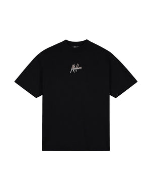 Malelions Men Oversized Split T-Shirt | Black