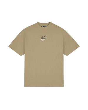 Malelions Men Oversized Split T-Shirt | Sand