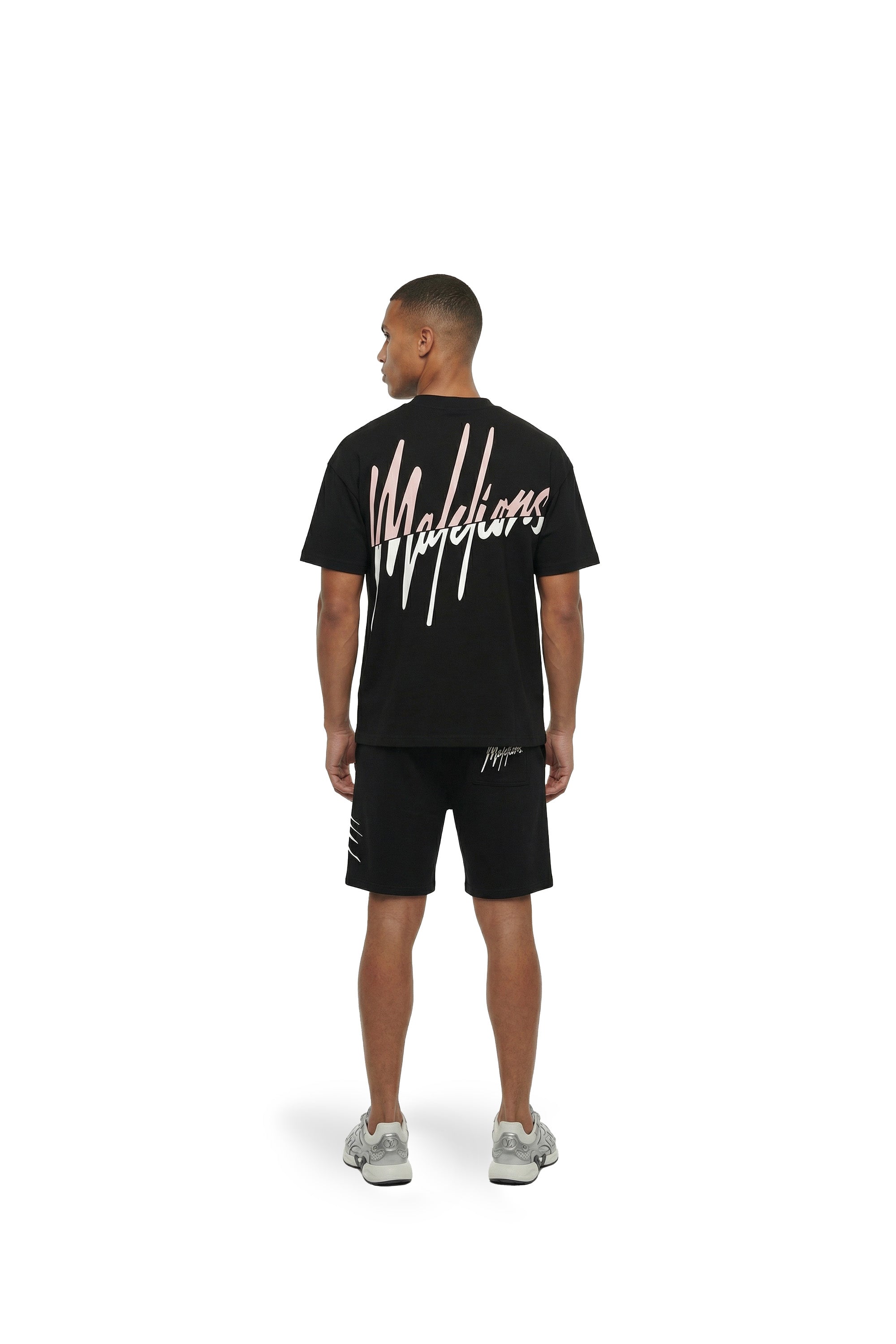 Malelions Men Oversized Split T-Shirt | Black