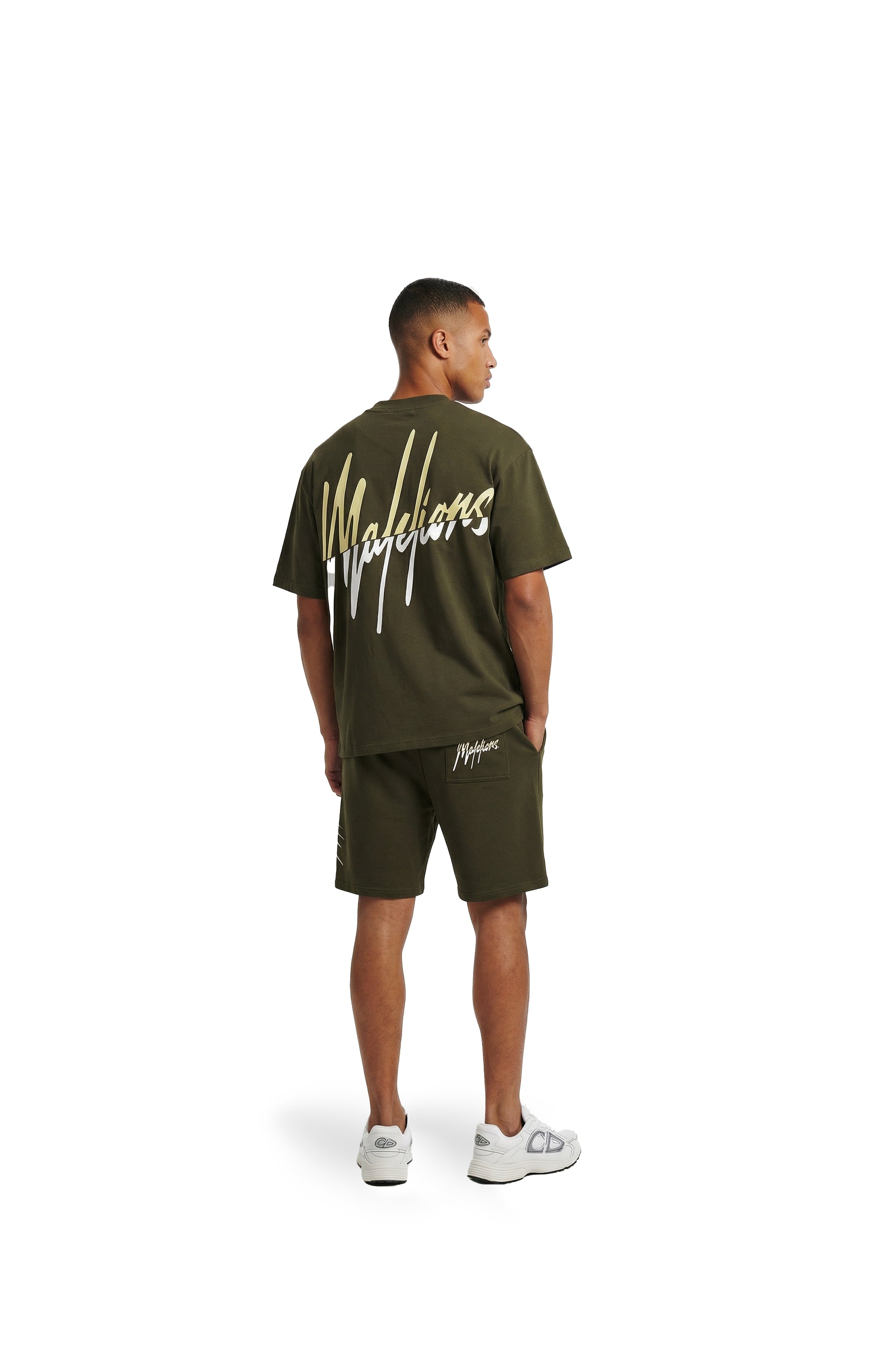 Malelions Men Split Shorts | Vintage Green