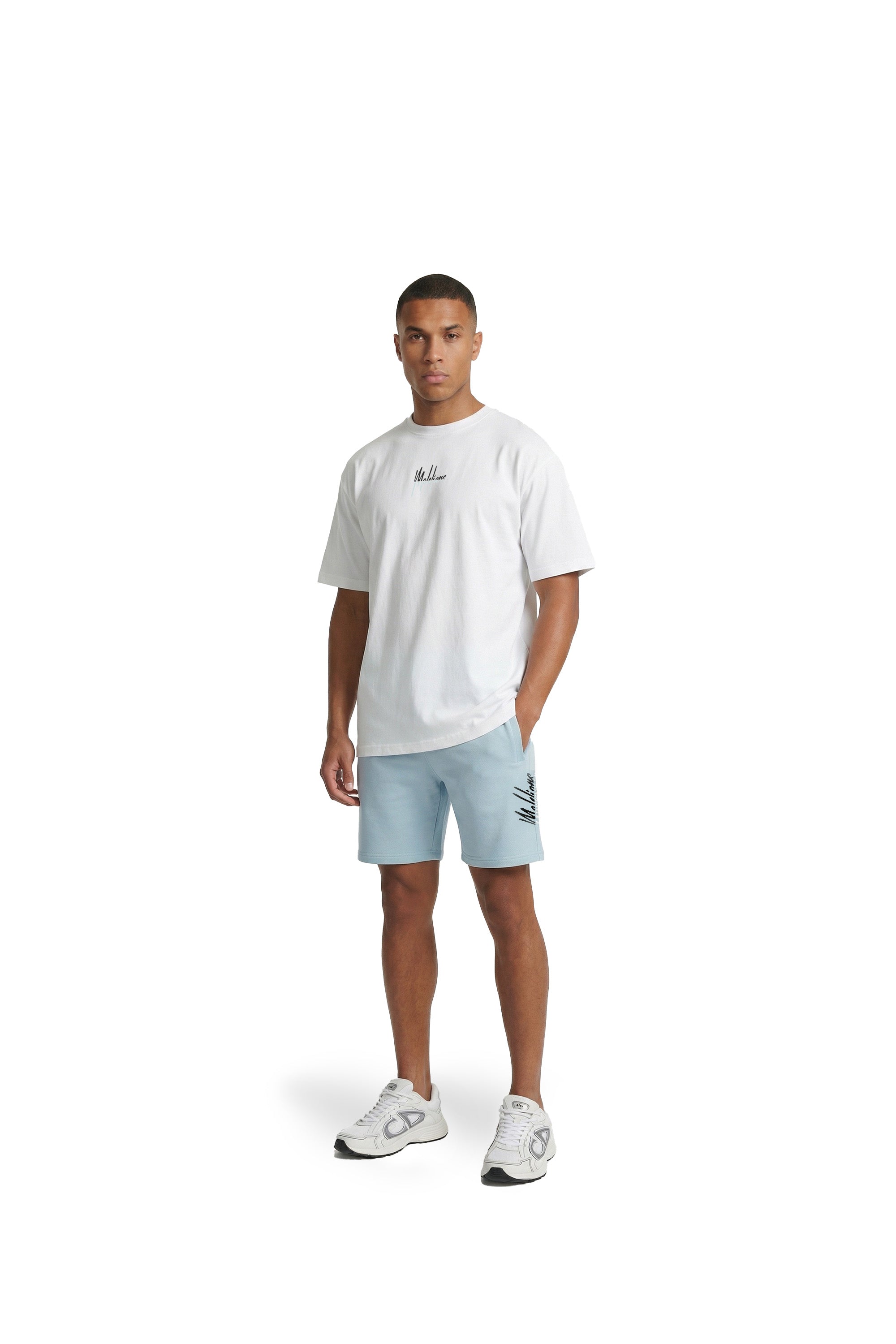 Malelions Men Split Shorts | Ice Blue