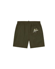 Malelions Men Split Swim Shorts | Vintage Green
