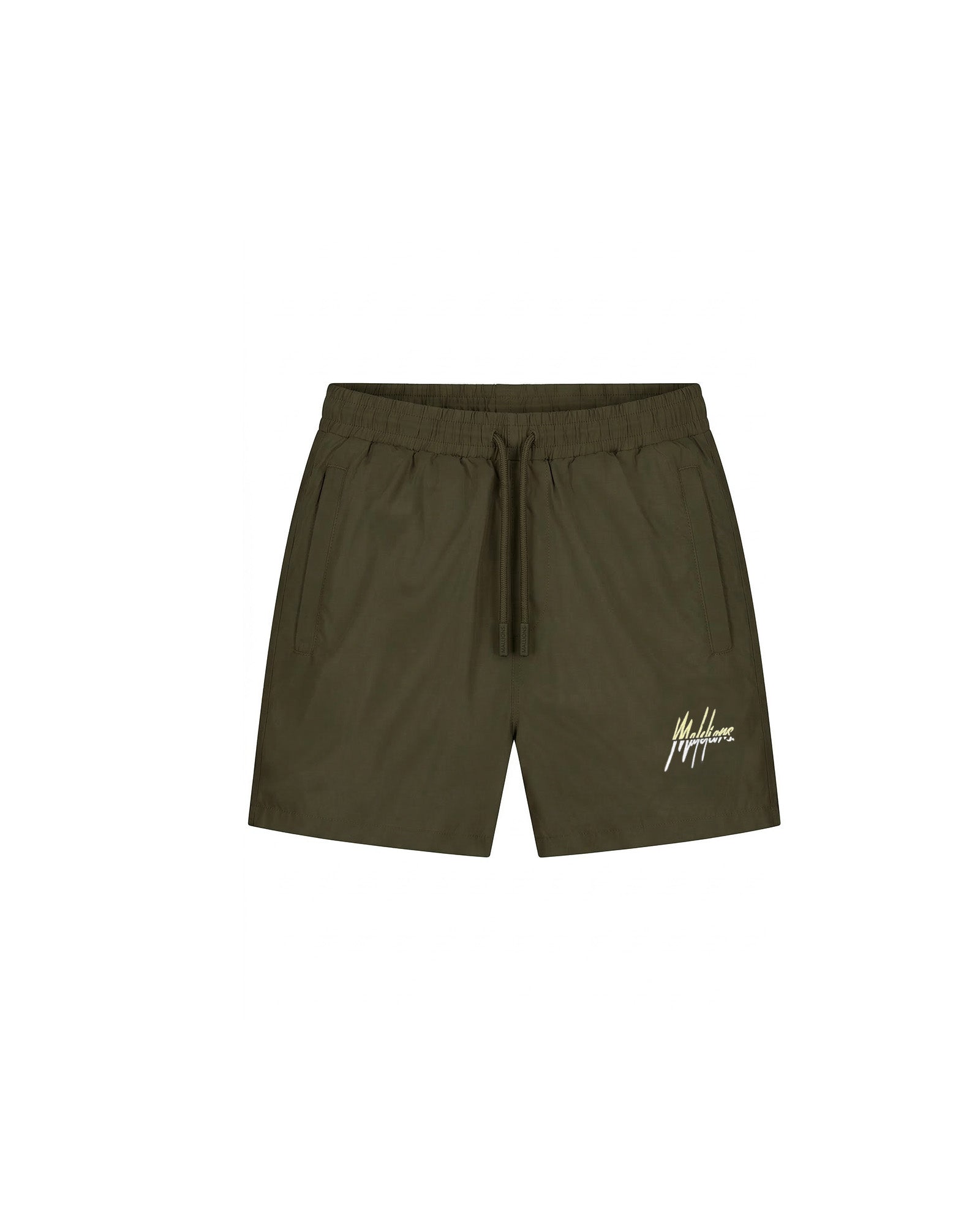 Malelions Men Split Swim Shorts | Vintage Green