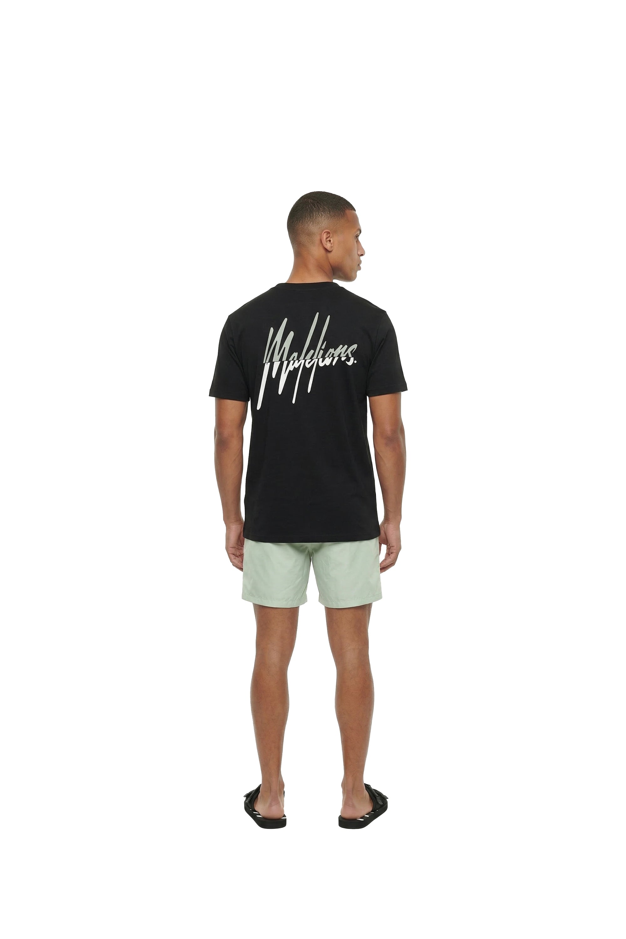 Malelions Men Split T-Shirt | Black
