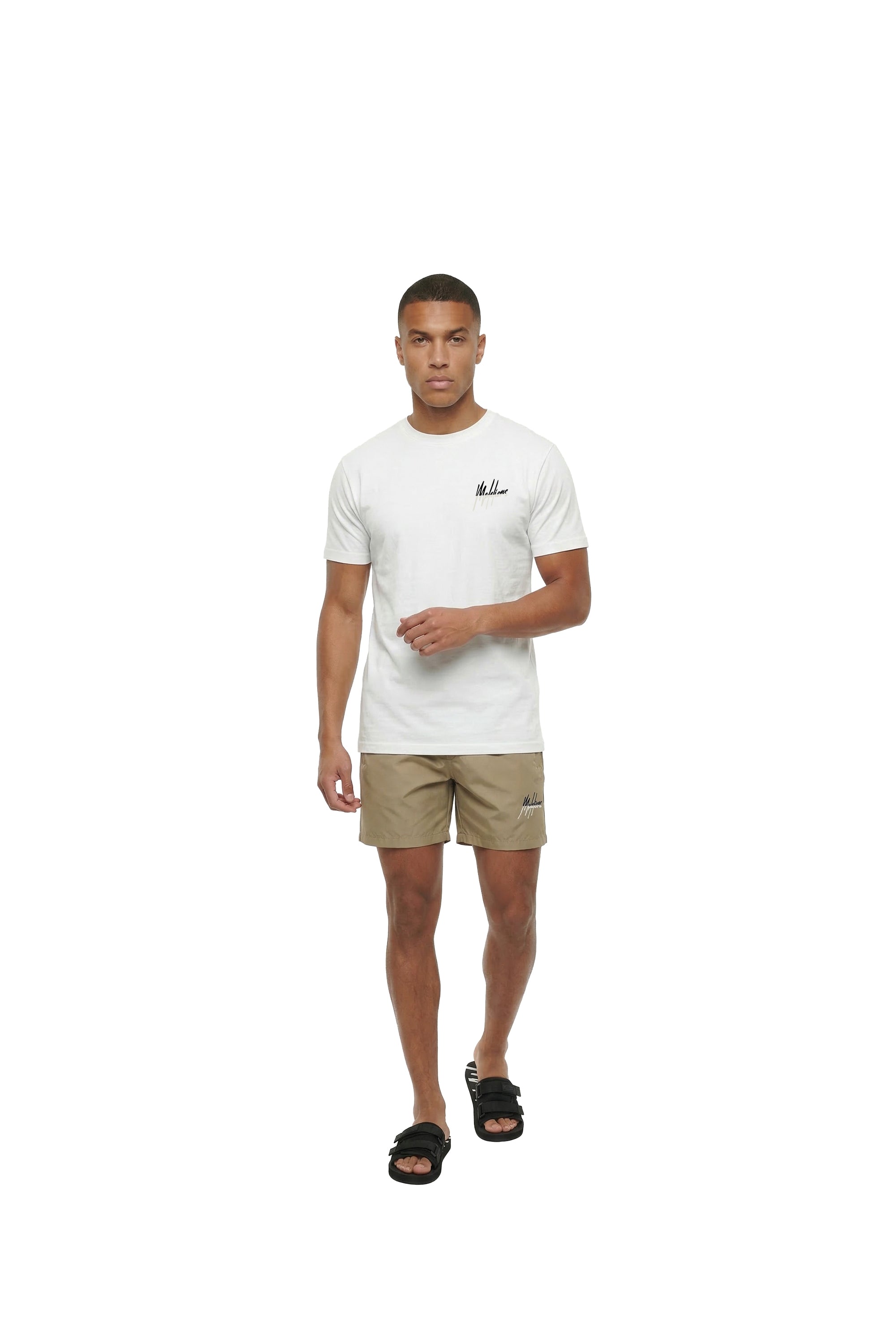 Malelions Men Split T-Shirt | White