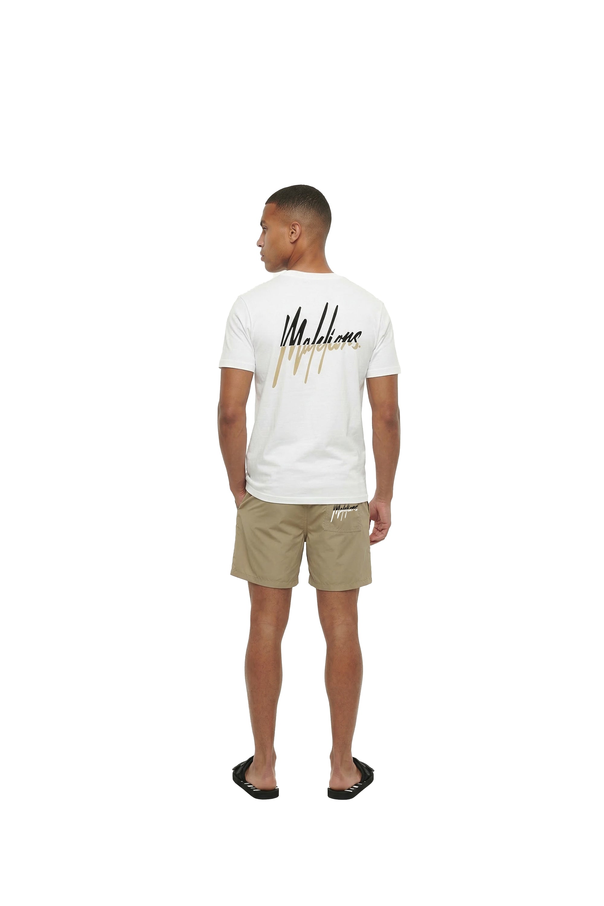 Malelions Men Split Swim Shorts | Sand
