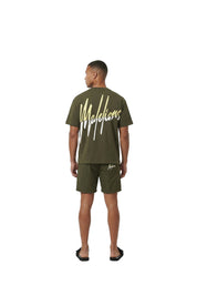 Malelions Men Split Swim Shorts | Vintage Green