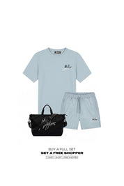 Malelions Men Split T-Shirt | Ice Blue