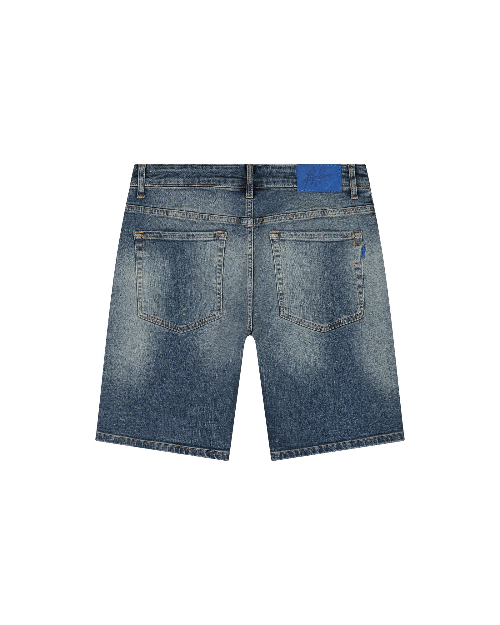 Malelions Men Washed Denim Shorts | Light Blue