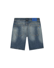 Malelions Men Washed Denim Shorts | Light Blue
