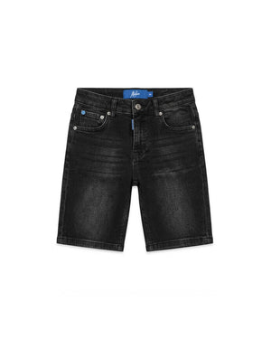 Malelions Men Washed Denim Shorts | Black Rinse