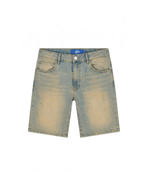 Malelions Men Washed Denim Shorts | Sand washed