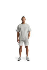 Malelions Men Sprayed Social Club Shorts | Pearl Grey
