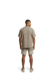 Malelions Men Sprayed Social Club T-Shirt | Sage Brown