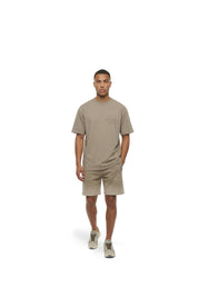 Malelions Men Sprayed Social Club T-Shirt | Sage Brown