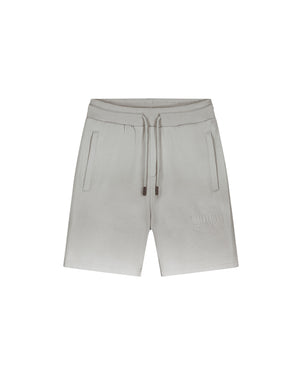 Malelions Men Sprayed Social Club Shorts | Pearl Grey