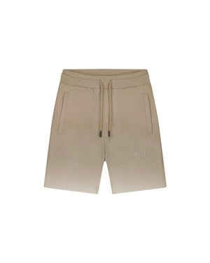 Malelions Men Sprayed Social Club Shorts | Sage Brown