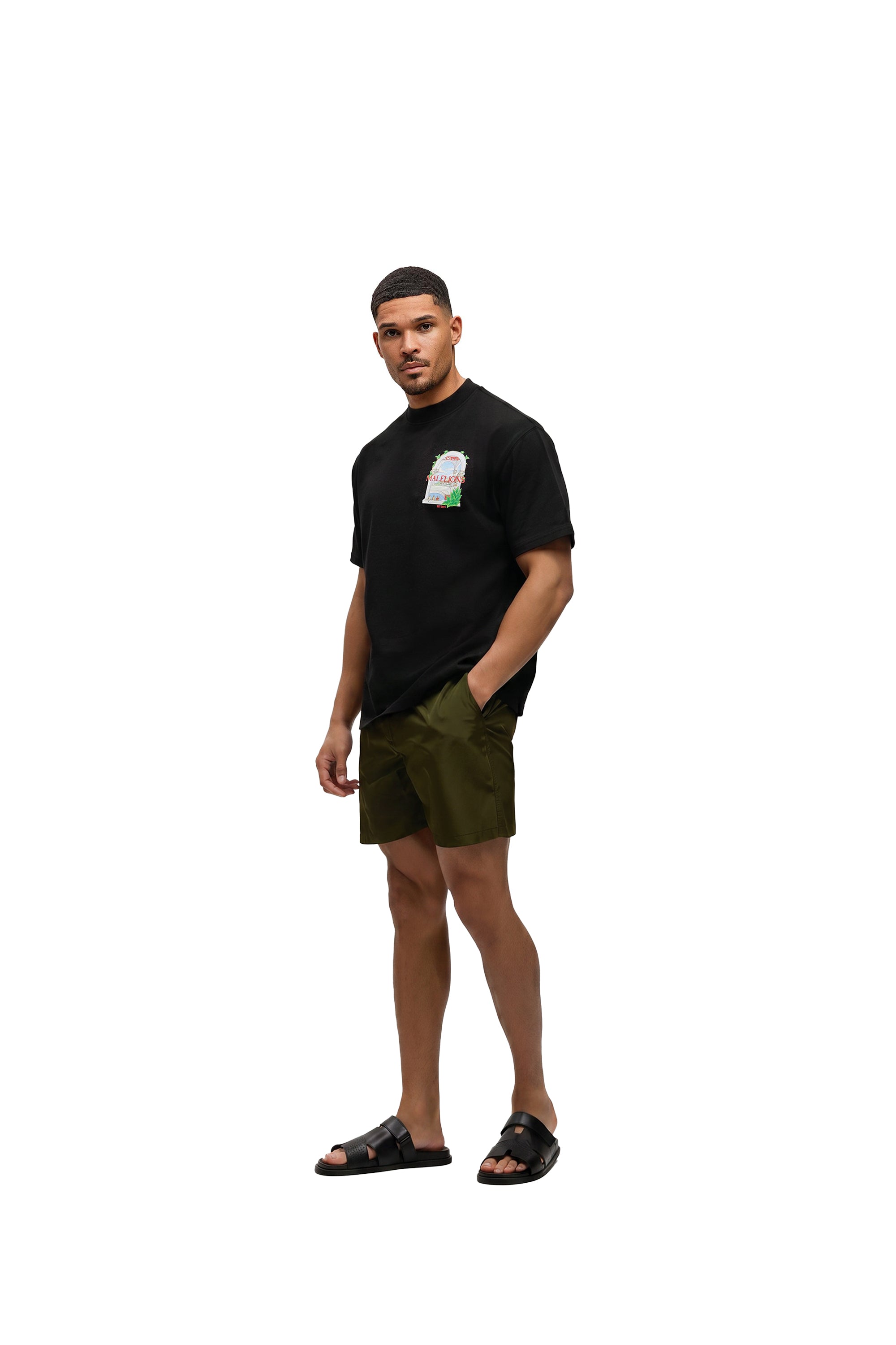 Malelions Men Tailored Swim Shorts | Vintage Green