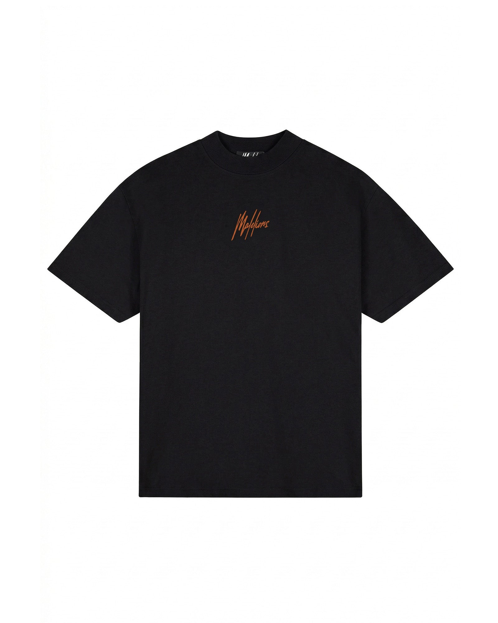 Malelions Men Oversized Striped Signature T-Shirt | Black