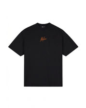 Malelions Men Oversized Striped Signature T-Shirt | Black
