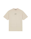  Malelions Men Oversized Striped Signature T-Shirt | Light Taupe