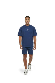 Malelions Men Oversized Striped Signature T-Shirt | Cobalt