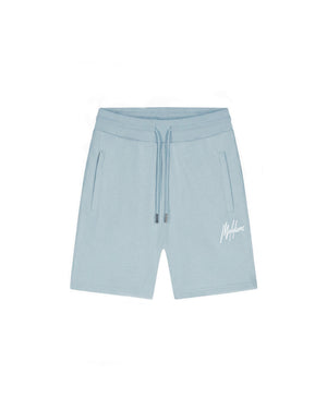 Malelions Men Striped Signature Shorts | Ice Blue