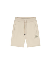 Malelions Men Striped Signature Shorts | Light Taupe