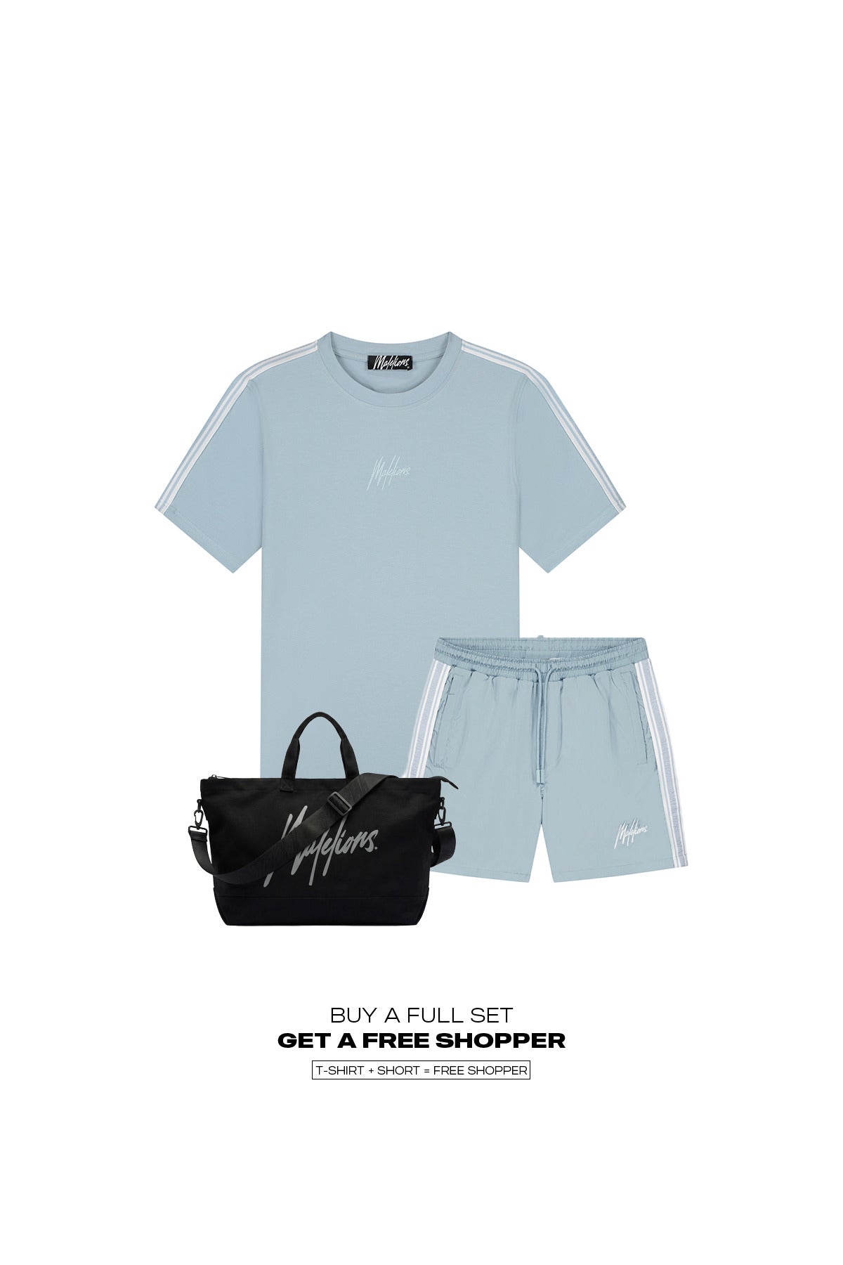 Malelions Men Studio T-Shirt | Ice Blue