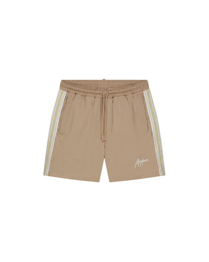 Malelions Men Studio Swim Shorts | Light Taupe