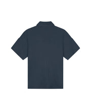 Malelions Men Emblem Seersucker Buttonless Polo | Navy
