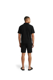 Malelions Men Emblem Seersucker Shirt | Black